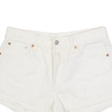 LEVI'S Womens Denim Shorts White M W29