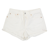 LEVI'S Womens Denim Shorts White M W29