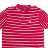CHAPS Mens Polo Shirt Red Striped L