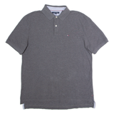 TOMMY HILFIGER Mens Polo Shirt Grey L