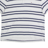 TOMMY HILFIGER Mens Polo Shirt Grey Striped XL