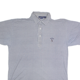 NAUTICA Mens Polo Shirt Blue Houndstooth M