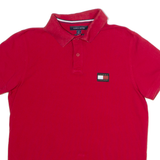 TOMMY HILFIGER Slim Fit Mens Polo Shirt Red M