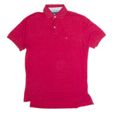 TOMMY HILFIGER Mens Polo Shirt Red S