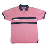 CHAPS RALPH LAUREN Mens Polo Shirt Red Striped L