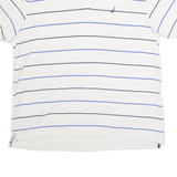 NAUTICA Mens Polo Shirt White Striped XL