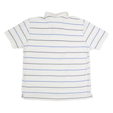 NAUTICA Mens Polo Shirt White Striped XL
