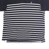 NAUTICA Mens Polo Shirt Black Striped L