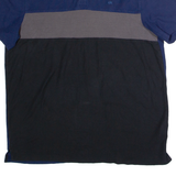 CALVIN KLEIN Mens Polo Shirt Blue Colourblock M