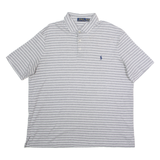 POLO RALPH LAUREN Mens Polo Shirt Grey Striped 2XL