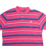 CHAPS Mens Polo Shirt Pink Striped XL
