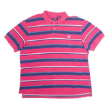 CHAPS Mens Polo Shirt Pink Striped XL