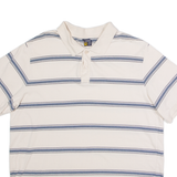 NAUTICA Mens Polo Shirt Cream Striped L