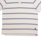 NAUTICA Mens Polo Shirt Cream Striped L