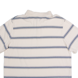 NAUTICA Mens Polo Shirt Cream Striped L