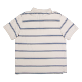 NAUTICA Mens Polo Shirt Cream Striped L