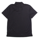 CALVIN KLEIN Mens Polo Shirt Black Striped L