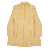 COOL & CALM Womens Overcoat Coat Beige Leather M