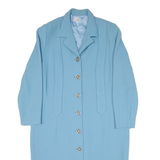 EDWARD Womens Overcoat Coat Blue Knit XS