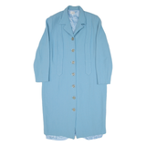 EDWARD Womens Overcoat Coat Blue Knit XS