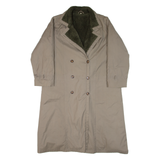 Sherpa Lined Womens Trench Coat Green L
