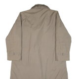 Sherpa Lined Womens Trench Coat Green L