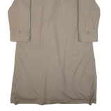 Sherpa Lined Womens Trench Coat Green L