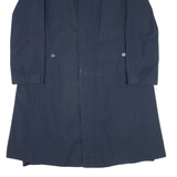 Mens Overcoat Coat Blue M