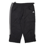 ADIDAS Womens Track Pants Black Straight UK 14 W16 L20