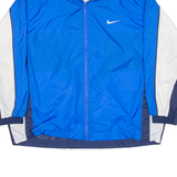 NIKE Boys Windbreaker Jacket Blue Nylon 14-15Y