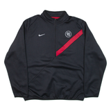 NIKE Fleece Lined Mens Pullover Jacket Black XL