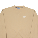 REEBOK Mens Sweatshirt Brown Crew Neck L
