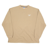 REEBOK Mens Sweatshirt Brown Crew Neck L