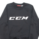 CCM Mens Sweatshirt Black Crew Neck XS
