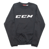 CCM Mens Sweatshirt Black Crew Neck XS
