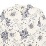 VINCI Mens Sweatshirt Cream 1/4 Zip S