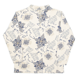 VINCI Mens Sweatshirt Cream 1/4 Zip S