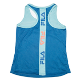 FILA Womens Vest Blue Sleeveless UK 12