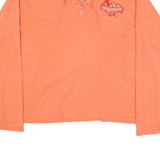 HARLEY DAVIDSON Womens T-Shirt Pink Long Sleeve Collared XL