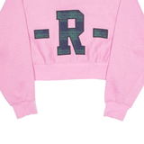 RUBY Cropped Womens Sweatshirt Pink Crew Neck M