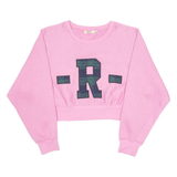 RUBY Cropped Womens Sweatshirt Pink Crew Neck M