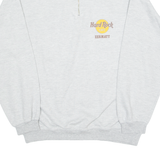 HARD ROCK CAFE Zermatt Mens Sweatshirt Grey 1/4 Zip M