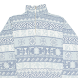 CHARLES JOGILE Mens Sweatshirt Blue 1/4 Zip 90s XL