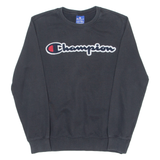 CHAMPION Boys Sweatshirt Black Crew Neck XL