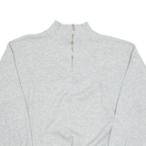 SWITCHER Mens Sweatshirt Grey 1/4 Zip L