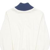 WONG Mens Sweatshirt Cream Button Neck M
