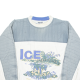 WALLEES Mens Sweatshirt White Crew Neck USA S