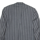 CREATION GROSS Mens Blazer Jacket Grey Wool Striped L