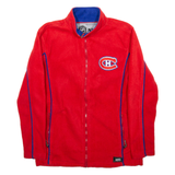 NHL Montreal Canadiens Mens Fleece Jacket Red USA S