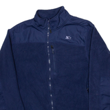 STARTER Mens Fleece Jacket Blue L